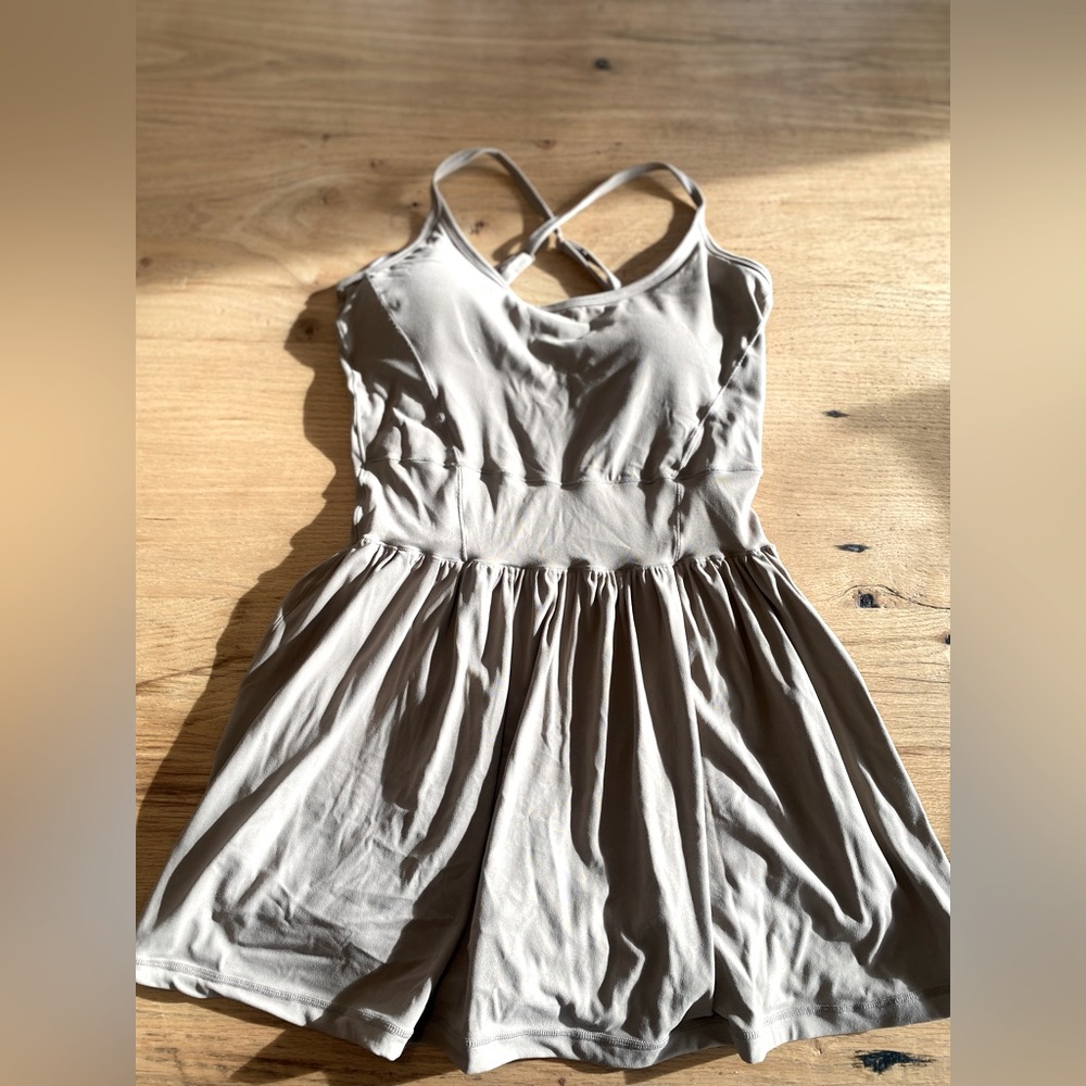 Better Together Active Strappy‎ Back Skort Dress Taupe Women’s Medium NWOT